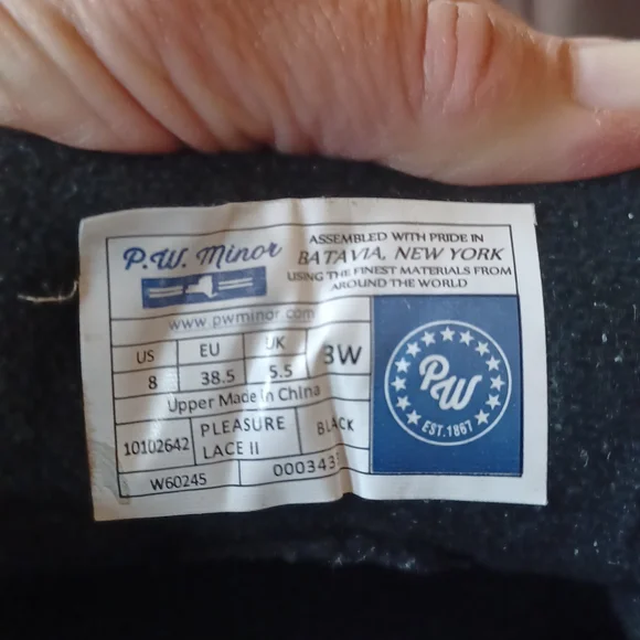 Sz 8 Black "Pleasure" Work Shoes by P. W. Minor - Picture 7 of 7